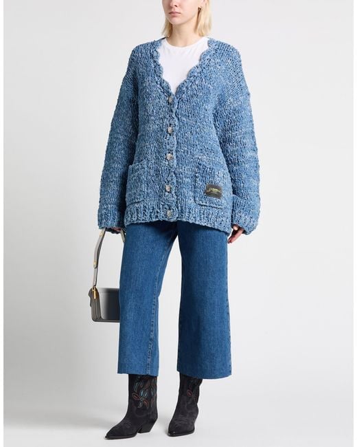 Ganni Blue Long Sleeves Cardigan
