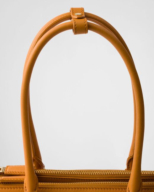 Prada Orange Galleria Medium Leather Bag