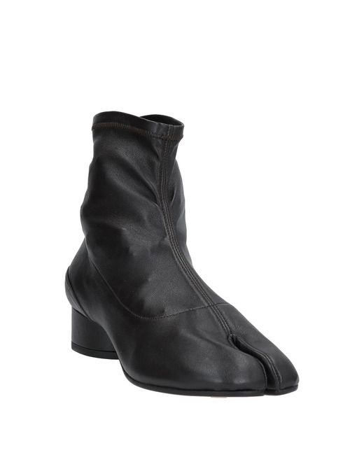 Maison Margiela Black Minimalist Solid Color Ankle Boots