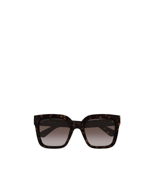 Gucci Black Emblem Rectangle Sunglasses