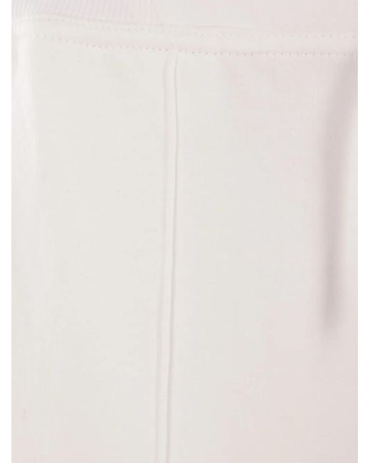 Brunello Cucinelli White Drawstring Terry Sweatpants for men