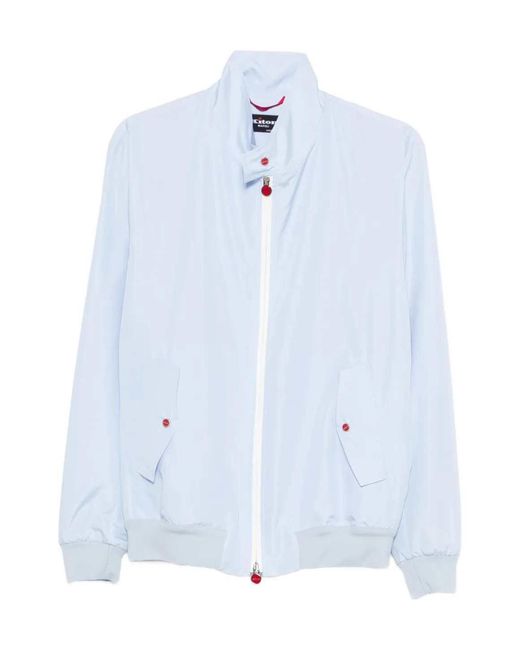 Kiton Blue Cima Zip-Up Jacket for men