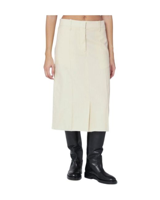 Jil Sander White Midi Skirt