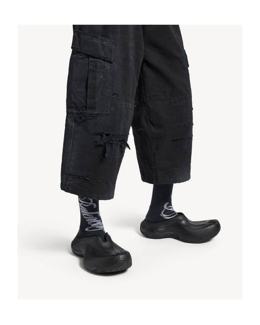 Balenciaga Black Basketball Slip-On Sneakers for men