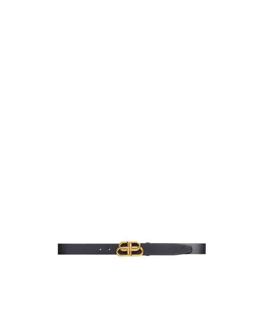 Balenciaga White Bb Logo Buckle Belt for men
