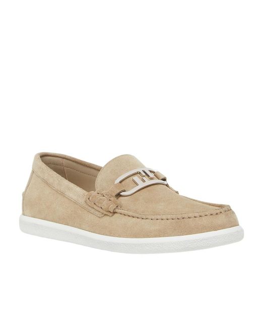Fendi White O'Lock Slip-On Loafers for men