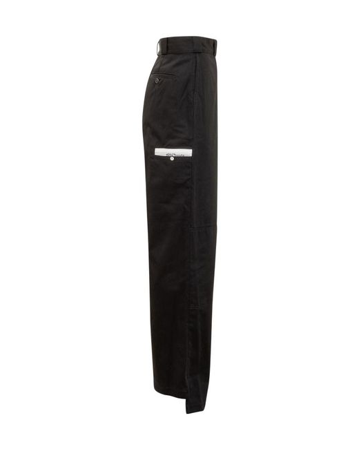 Palm Angels Black Straight Leg Work Pants for men