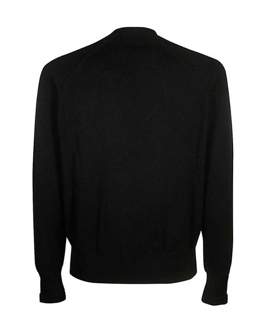 Tom Ford Black Round-Neck Knitted Pullover for men