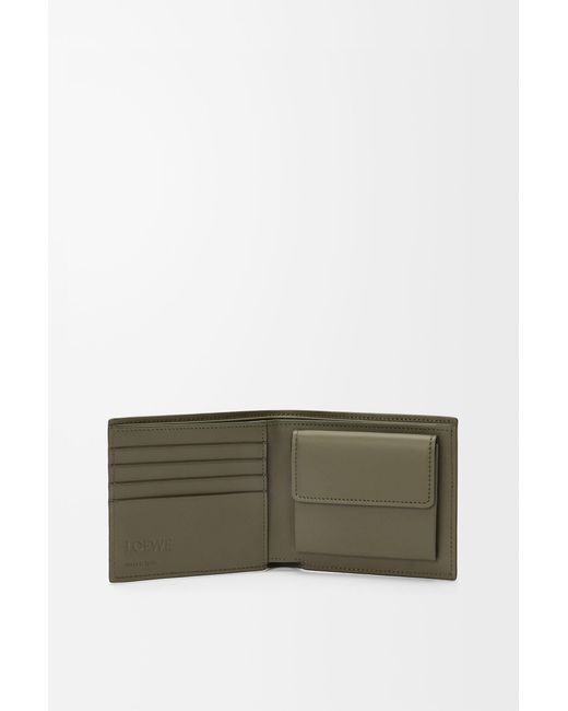 Loewe Green Bifold Coin Wallet for men