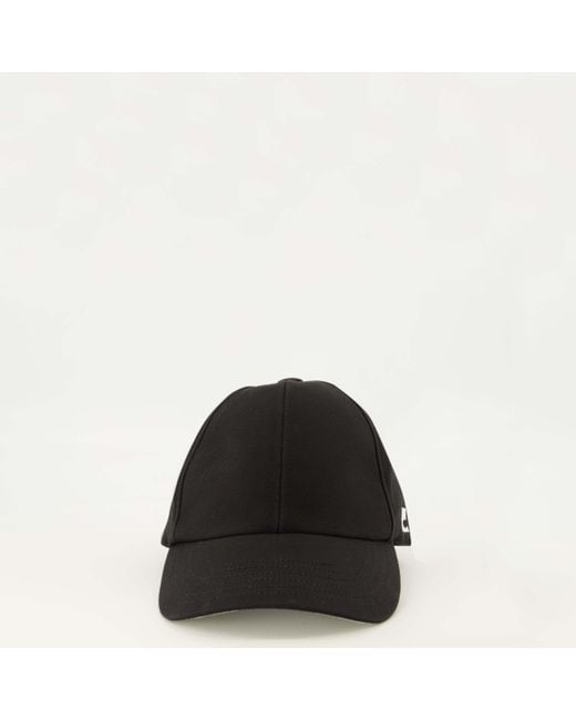 Courreges Black Logo-Embroidered Cotton Cap for men