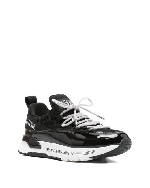 Versace Jeans Black Lace-Up Sneakers