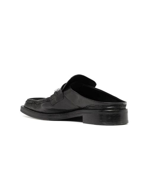 Martine Rose Black Logo Slack-Heeled Muller Shoes