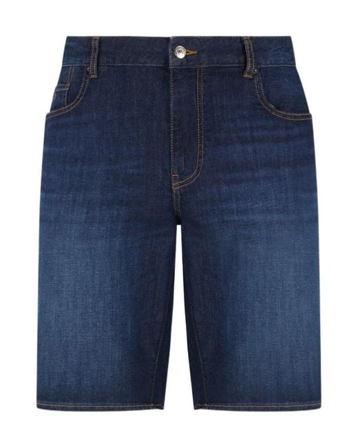 ARMANI EXCHANGE Blue Cropped Jeans for men
