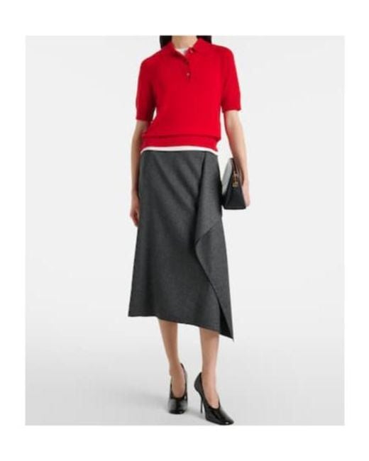 Victoria Beckham Red Short Sleeve Polo Shirt