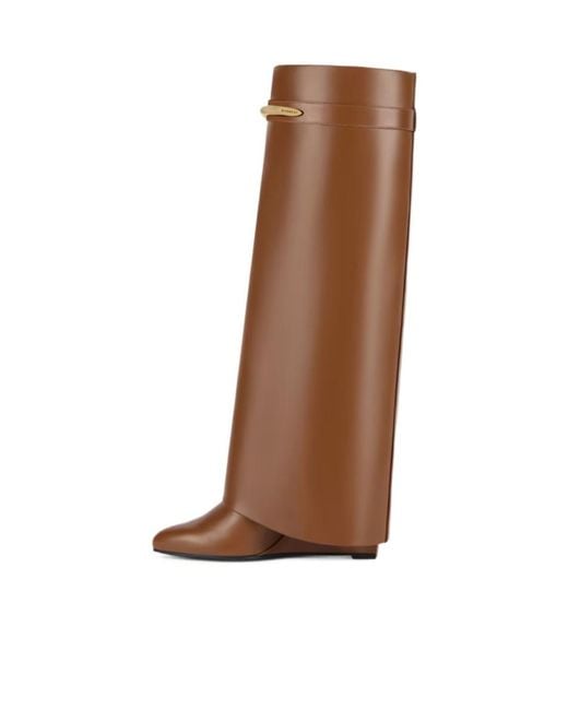Givenchy Brown Shark Pinch Boots