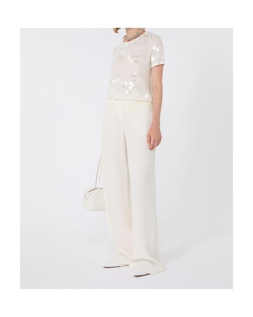 Max Mara White Studio Saio Sequin Embellished Jumper