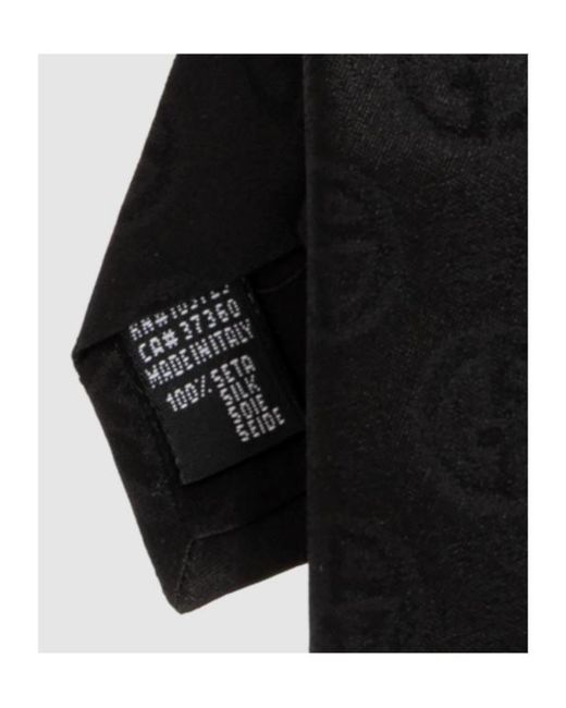 Giorgio Armani Black Monogram Pattern Tie for men