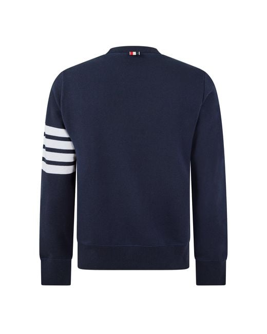 Thom Browne Blue Neck Sweatshirt for men
