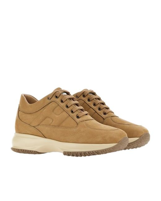 Hogan Natural Interactive Lace-Up Sneakers