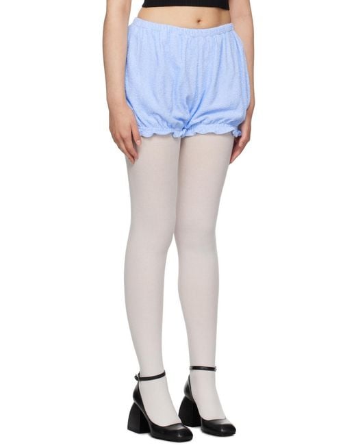 ShuShu/Tong Blue Lotus Leaf Fringed Shorts