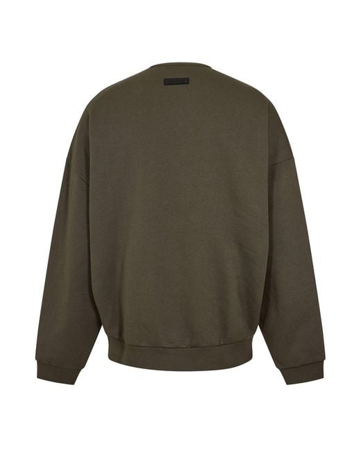 Fear Of God Green Crew Neck Long-Sleeved Sweatshirt for men