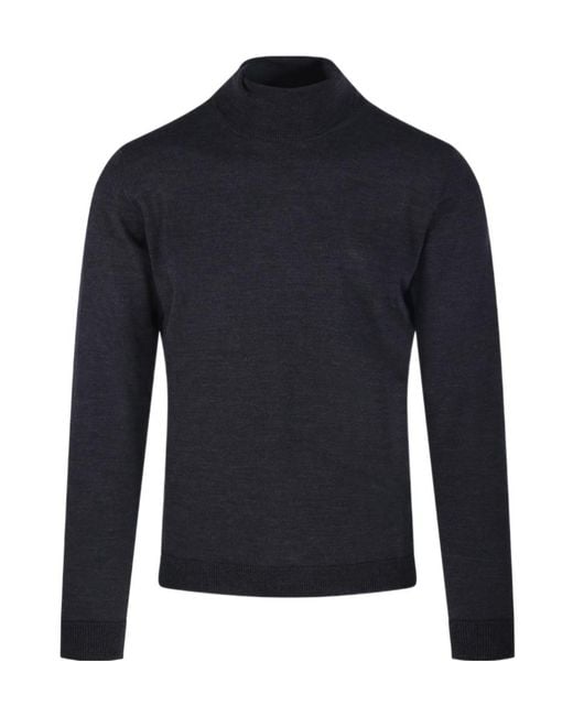 Roberto Collina Blue Virgin Wool Sweater for men