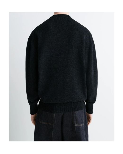 Lemaire Black Mock Neck Sweater for men