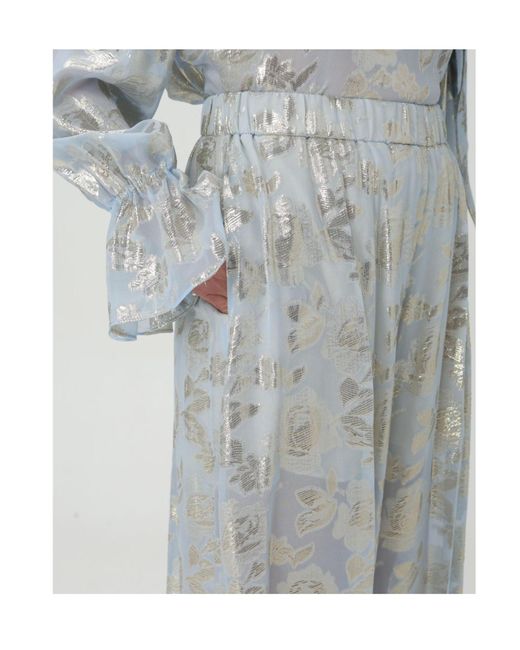 Nina Ricci Gray Floral Skirt