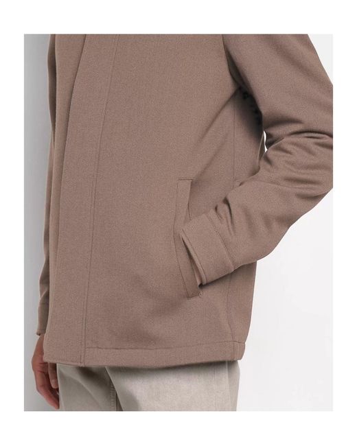 Zegna Brown Concealed-Fastening Hooded Jacket for men