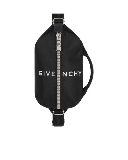 Givenchy Black Logo Printed Belt Bag for men