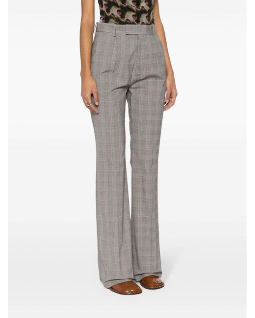 Vivienne Westwood Gray Ray Checked Trousers