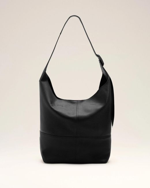AMI Black Ami Taurillon Leather Etienne Crossbody Bag for men