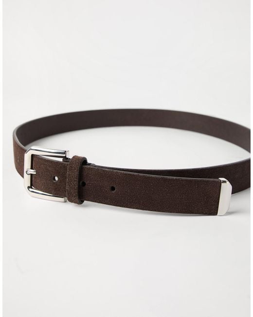 Brunello Cucinelli White Classic Buckled Belt for men