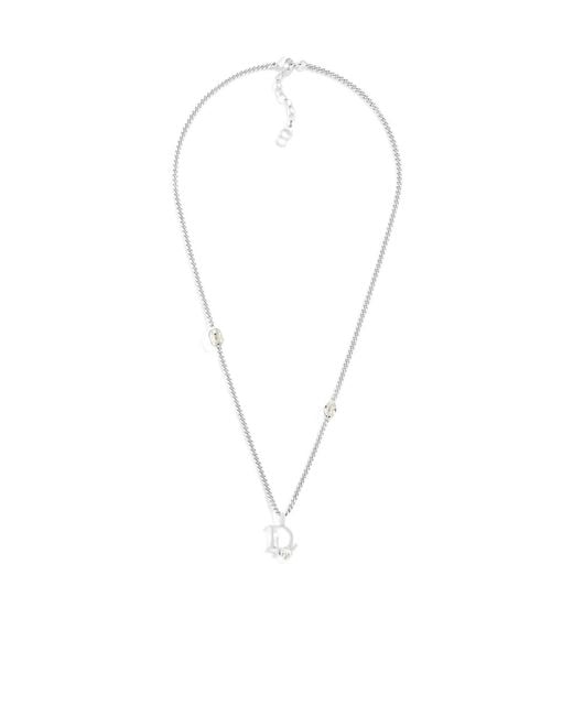 Dior White Homme Sparkle Pendant Necklace for men