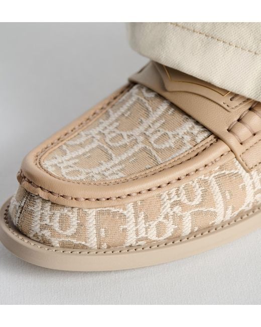 Dior White Christian Logo Jacquard Slip-On Sandals