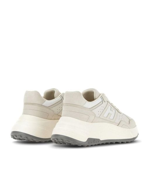 Hogan White H669 Leather Sneakers