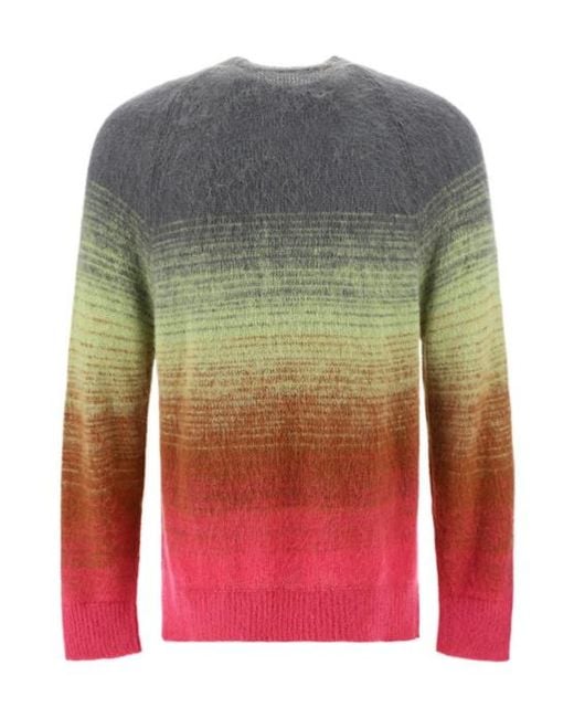 Laneus Multicolor Gradient Effect Crewneck Jumper for men