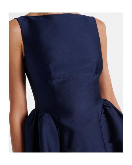 Roland Mouret Blue Taffeta Midi Dress
