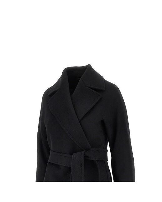 Max Mara Black Studio Dravenna Belted Coat