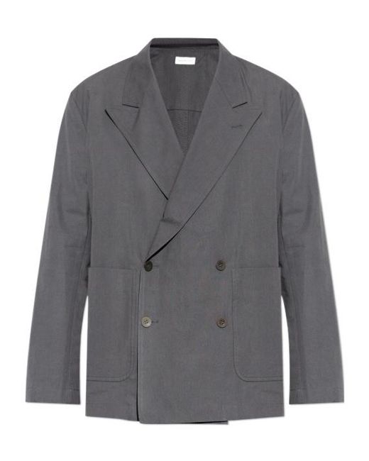 Dries Van Noten Gray Long Sleeve Casual Jacket for men