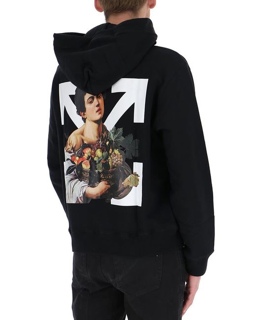 Off-White c/o Virgil Abloh Black Caravaggio Boy Hoodie for men
