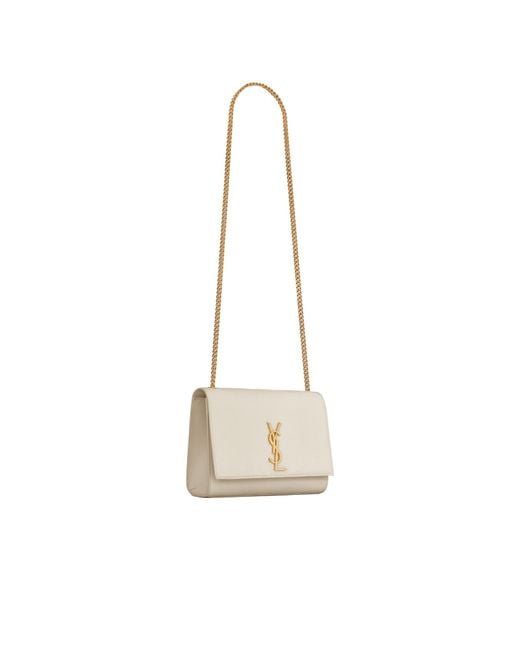 Saint Laurent White Kate Medium Shoulder Bag