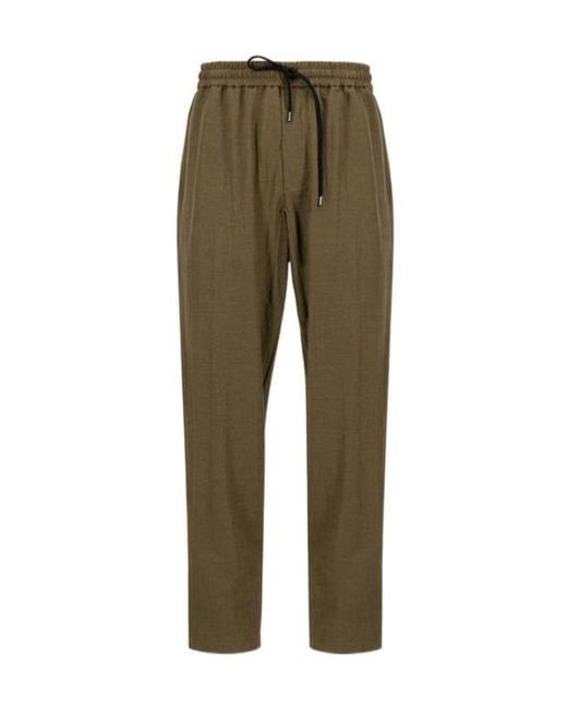 Harris Wharf London Green Comfort Trousers Rayon for men