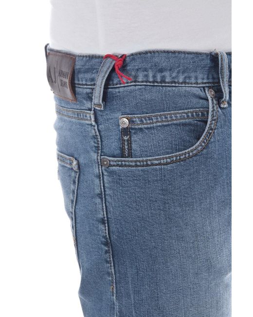 Armani Jeans Blue Logo Jeans for men