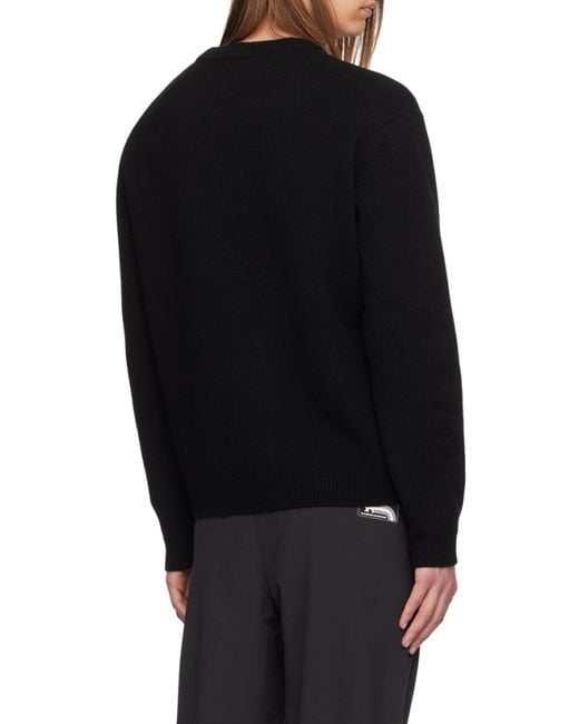 Maison Kitsuné Black Maison Kitsuné Fox Head Intarsia-Knit Jumper for men