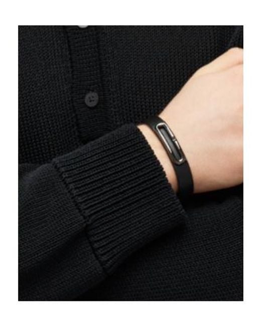 Ferragamo White Ferragamo Gancini Ornament Bracelet for men