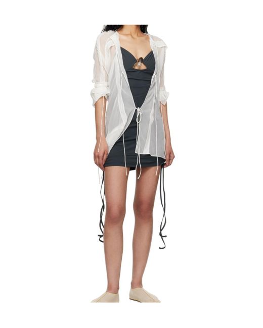 Christopher Esber Blue Nebular Minidress