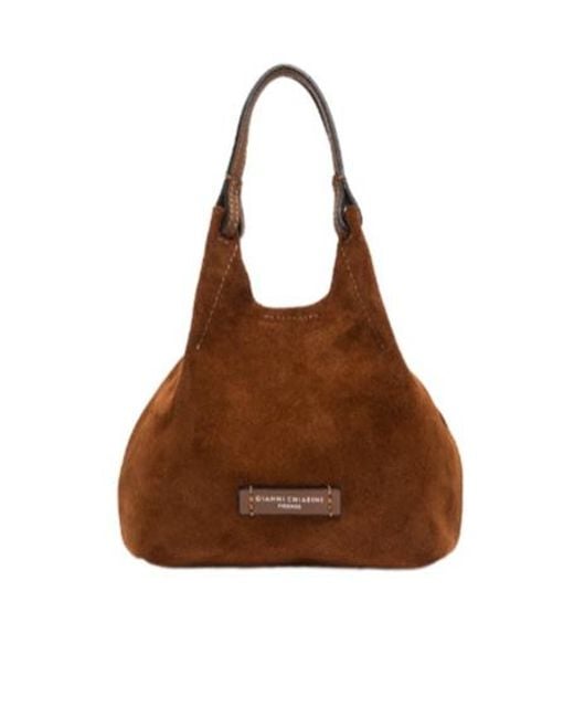 Gianni Chiarini Brown Small Dua Shoulder Bag
