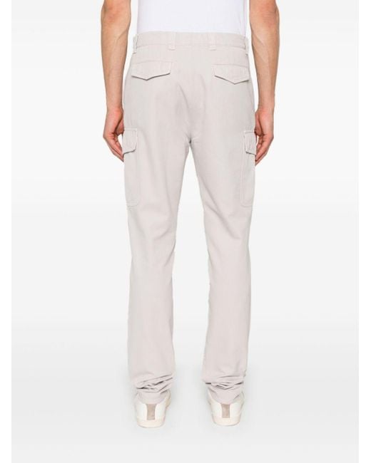 Brunello Cucinelli White Straight-Leg Cargo Pants for men