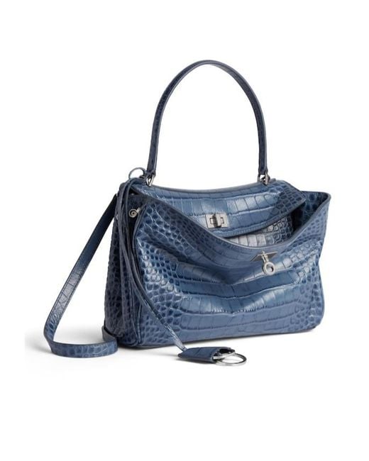 Balenciaga Blue Rodeo Handbag Small